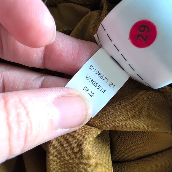 NWT Athleta Brooklyn Ankle Pants Tapered Leg Size 18 - Golden Mustard $89 - Picture 11 of 12